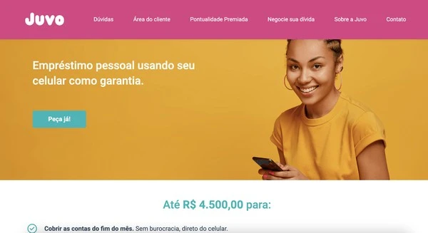 Juvo empréstimo com garantia de celular