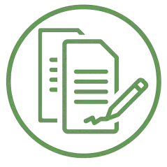 icon documento assinado verde