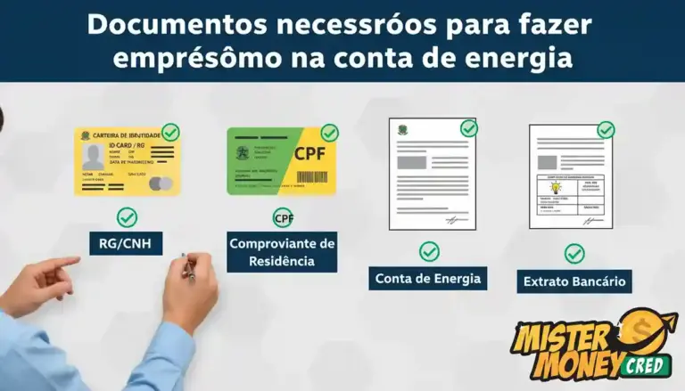 Documentos necessários para fazer empréstimo na conta de energia